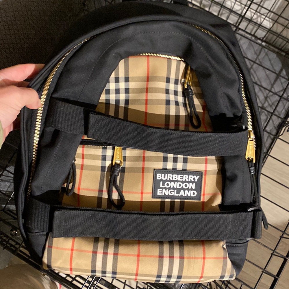 Burberry backpack.